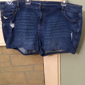 Old Navy Mid Rise Boyfriend Cuff Denim Short Sz 24